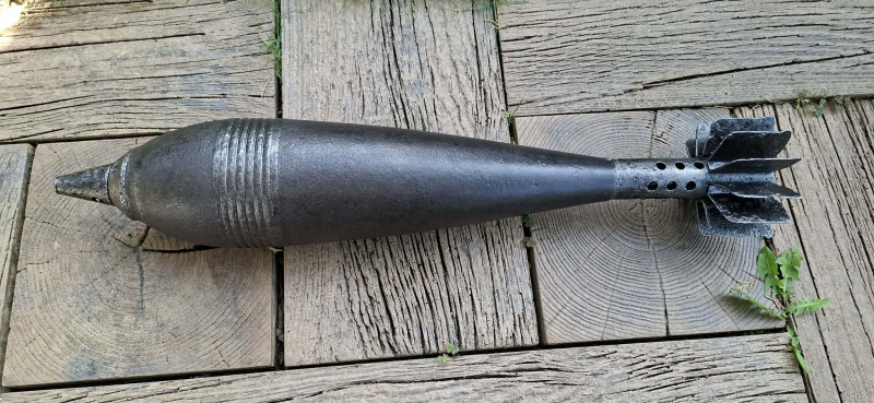 DEKO Russische 120 mm Wurfgranate - ORIGINAL WW 2 – Bild 3