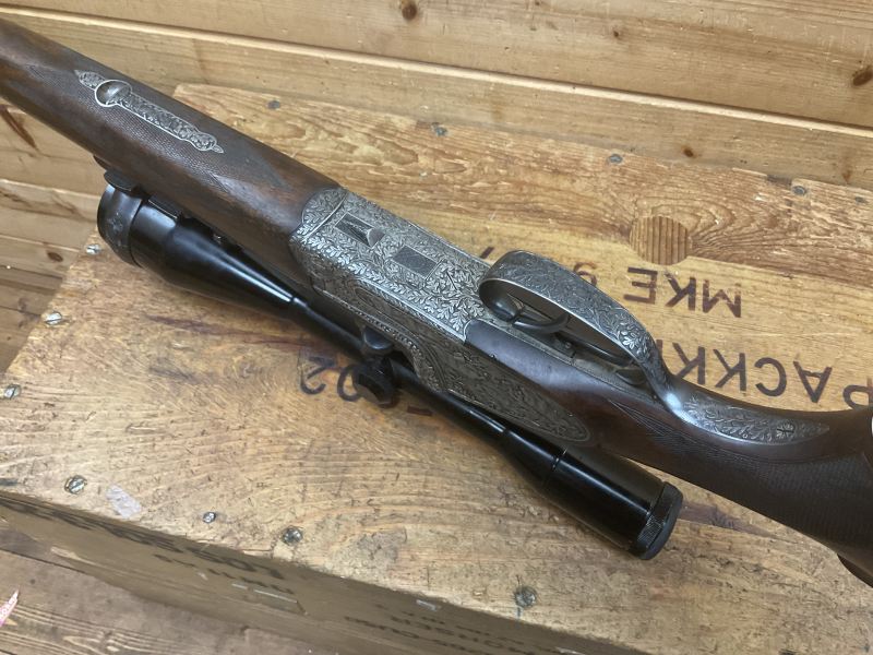 BBF Gebr. ADAMY Suhl, BDF BÜHAG, Kal.7x65R,12/70, Vollgravur mit langen Seitenplatten!!!!!!!!!!! – Bild 6