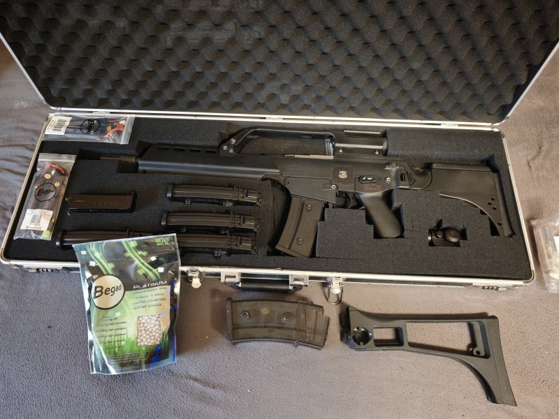 S&T ST316 S-AEG Airsoft (G36) – 1,6 Joule Komplettset mit Koffer & Zubehör – Bild 3