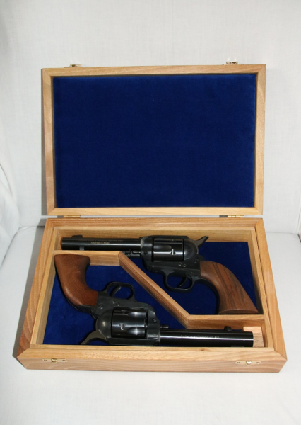 massive Nussbaumkassette für zwei Revolver Colt SAA 5,5" – Bild 1