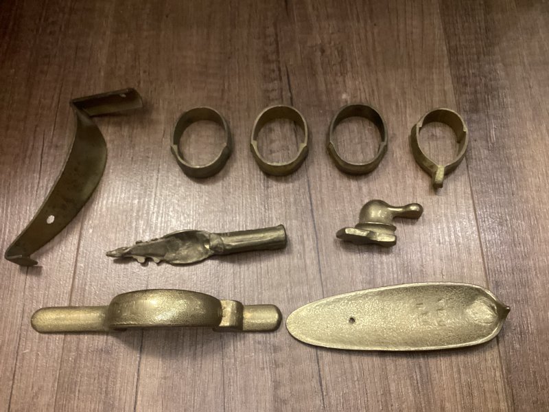 Rohteile/Ersatzteile Steinschloss / Perkussion MESSING Teile aus Nachlass Jacobi Iserlohn – Bild 2
