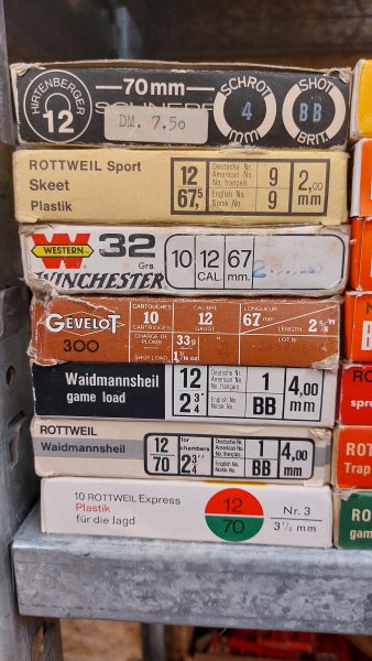 Konvolut Schrotpatronen 12/70 u. 12/67,5 – Bild 1