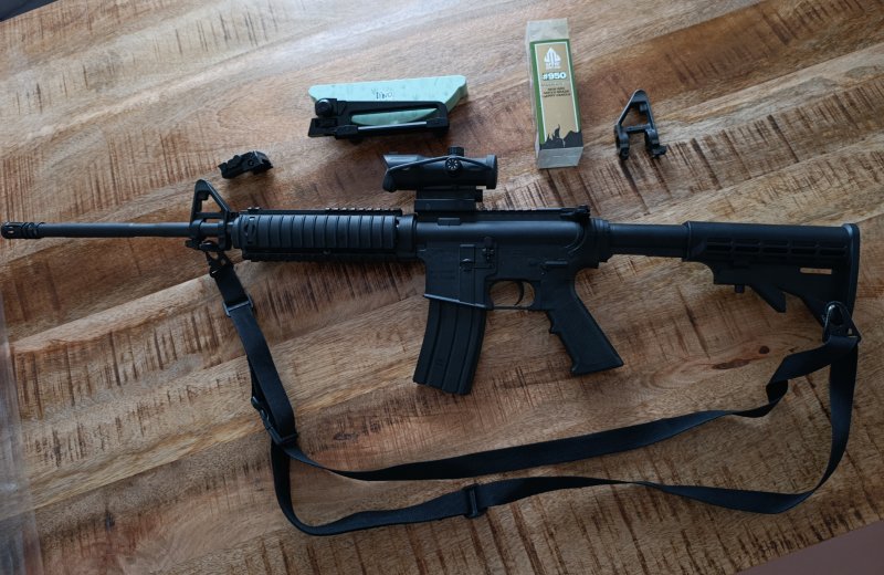 Colt M4 Luftgewehr + Anbauteile Walther Refelexvisier – Bild 5