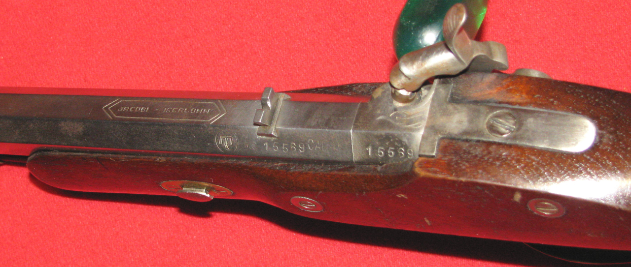 JACOBI ISERLOHN Perkussion Vorderlader - Pistole in cal. 45 – Bild 3