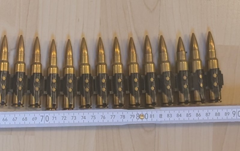 MG Gurt Deko-Munition 7,62 mm, je ca. 50 Patronen, 90 cm – Bild 3