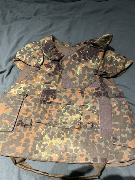 Original Bundeswehr Splitterschutzweste, Flecktarn, Größe ML Ballistische Weste – bilde 1