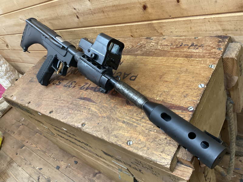 LG Seitenspanner Bullpup WMN Mod. B6, Kal.4,5mm, mit Schalldämpfer und Reflexvisier!!! – Bild 5