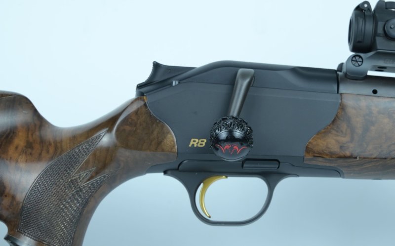 Kammergriffkugel Repetierkugel 26mm für Blaser R8 & R93 – Eichenlaub, Fischhaut & rotes Motiv – NEU – Bild 1