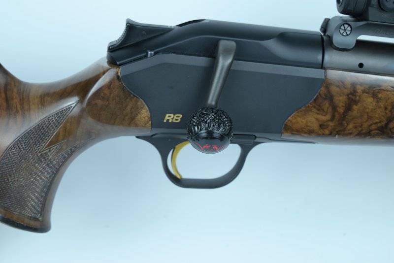 Kammergriffkugel Repetierkugel 26mm für Blaser R8 & R93 – Eichenlaub, Fischhaut & rotes Motiv – NEU – Bild 2