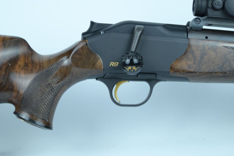 Kammergriffkugel Repetierkugel 26mm für Blaser R8 & R93 – Eichenlaub, Fischhaut & goldenes Motiv – N – Bild 1