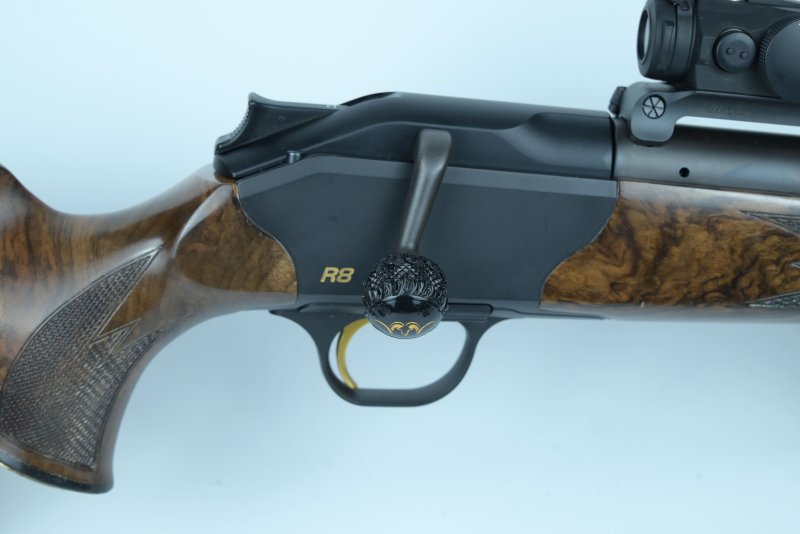 Kammergriffkugel Repetierkugel 26mm für Blaser R8 & R93 – Eichenlaub, Fischhaut & goldenes Motiv – N – Bild 2