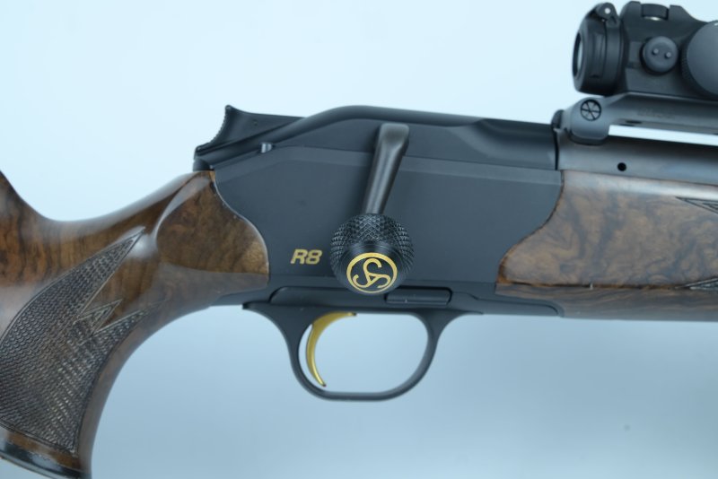 Kammergriffkugel Repetierkugel 26mm – M8x1 Gewinde (Passend für Sauer u.a.) – Eichenlaub, Fischhaut – Bild 1
