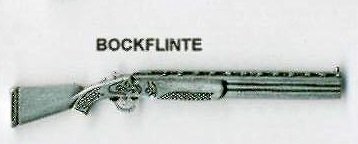 Bock-Doppelflinte als Metall-Anstecker – Bild 1
