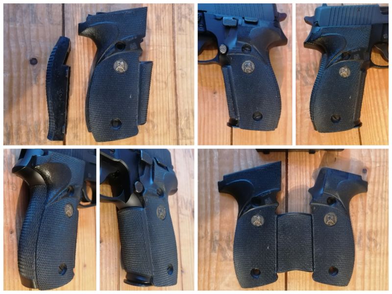 Pachmayr Griff / Mono-Grip aus Gummi mit Fingerrillen für SIG Sauer P226 inkl. Griffrücken – Bild 2