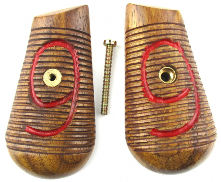 Paar Griffschalen Mauser red 9 C96 aus Holz – Bild 1