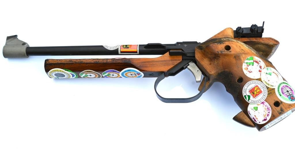 Freie Pistole KK-Matchwaffe Sportpistole Hämmerli 150 Kal. .22 l.r., Bj. 1974 – Bild 1