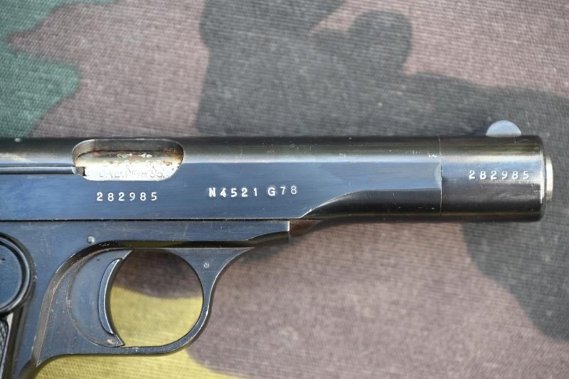 Pistole Dienstwaffe Polizeipistole FN Browning Mod. 1910-22 Ex-Kal. 7,65, jetzt 4 mm M 20, von 1978 – Bild 5