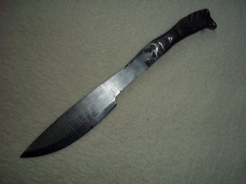 Messer, handgeschmiedet mit Damastklinge – Bild 2