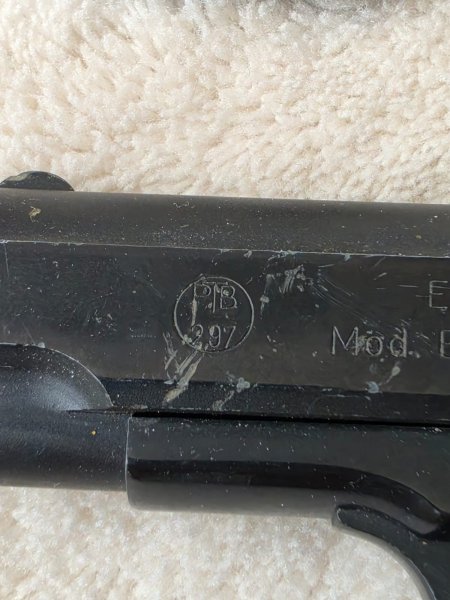 Erma EGP 45 Schreckschusspistole Cal. 8mm Knall – PTB 297 – inkl. Abschussbecher – Bild 2