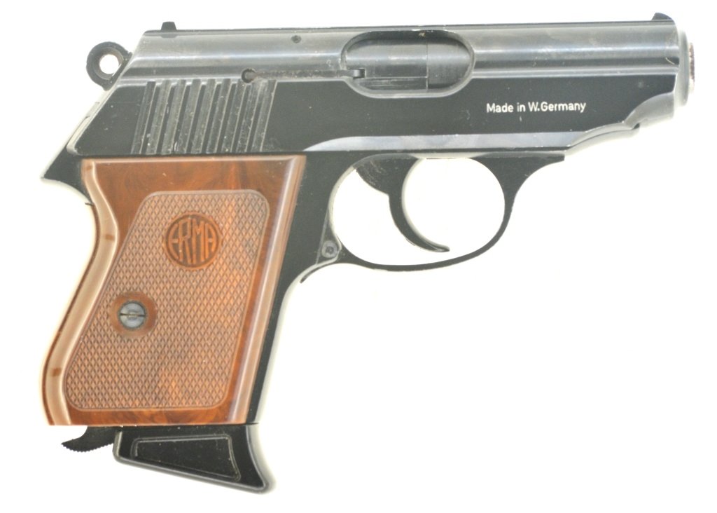 Pistole Alarmpistole im Look Walther PPK Schreckschusswaffe ERMA EGP 55 Kal. 8 mm Knall, 1979, Top! – Bild 2