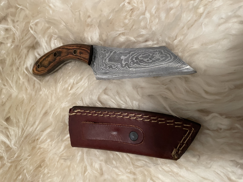 Damastmesser mit Tantoschneide – Bild 2