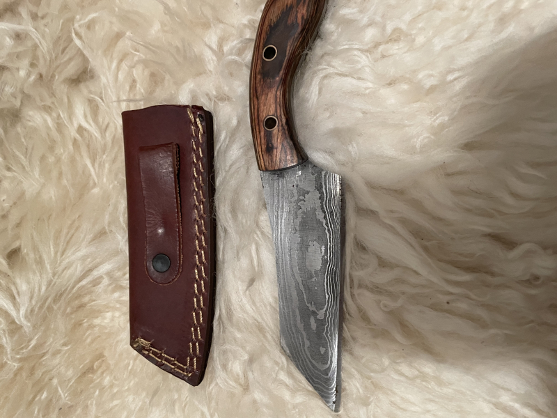 Damastmesser mit Tantoschneide – Bild 1