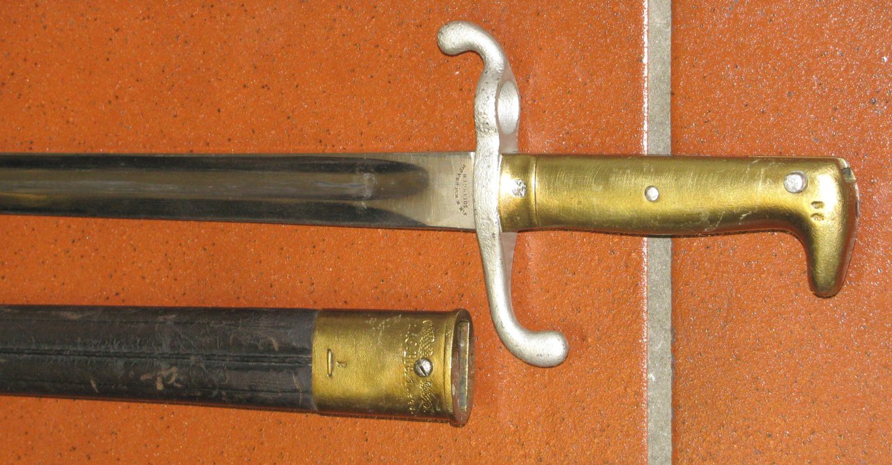 Preußisches Infanterie Seitengewehr SG 71, KIRSCHBAUM SOLINGEN 74 mit Lederscheide – Bild 2