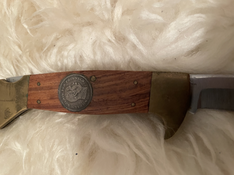 Taschenmesser mit Silbermünze – Bild 2