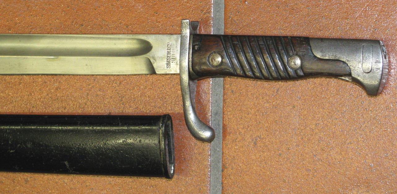 WK1 Bajonett / Seitengewehr 98 / 05 mit SIMSON 15 und der Stahlscheide – Bild 2