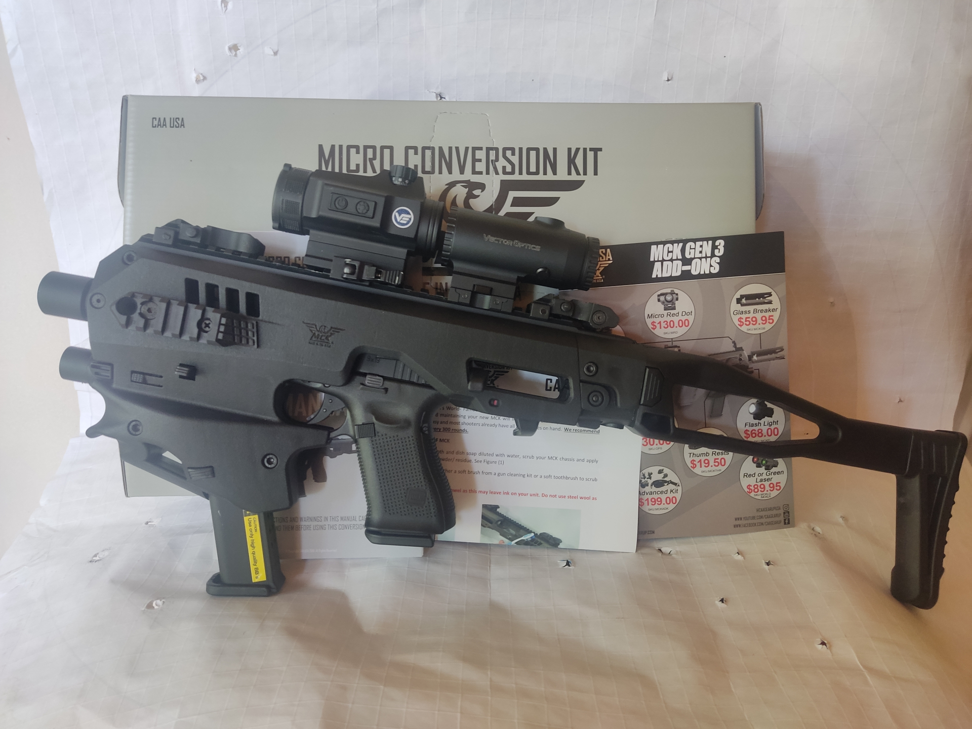 Micro Converion Kit Gen. 2 CAA MCK Glock Anschlagschaft auch Airsoft-tauglich – Bild 2