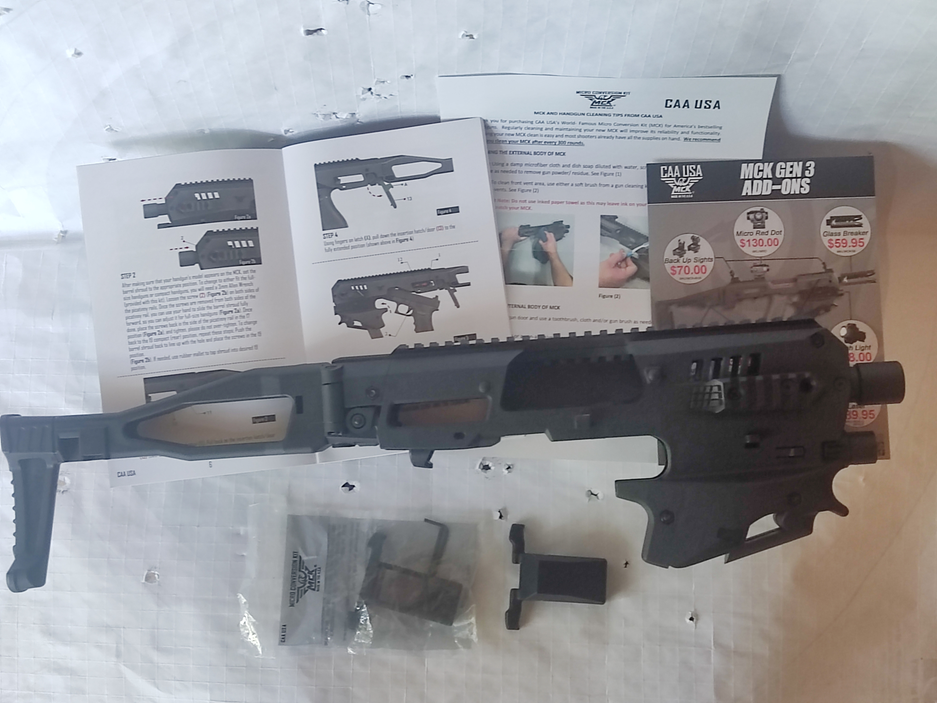 Micro Converion Kit Gen. 2 CAA MCK Glock Anschlagschaft auch Airsoft-tauglich – Bild 1