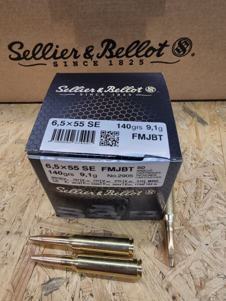 6,5x55/140 FMJ Patronen S&B 350 Stk. # SSZ Berka – Bild 1