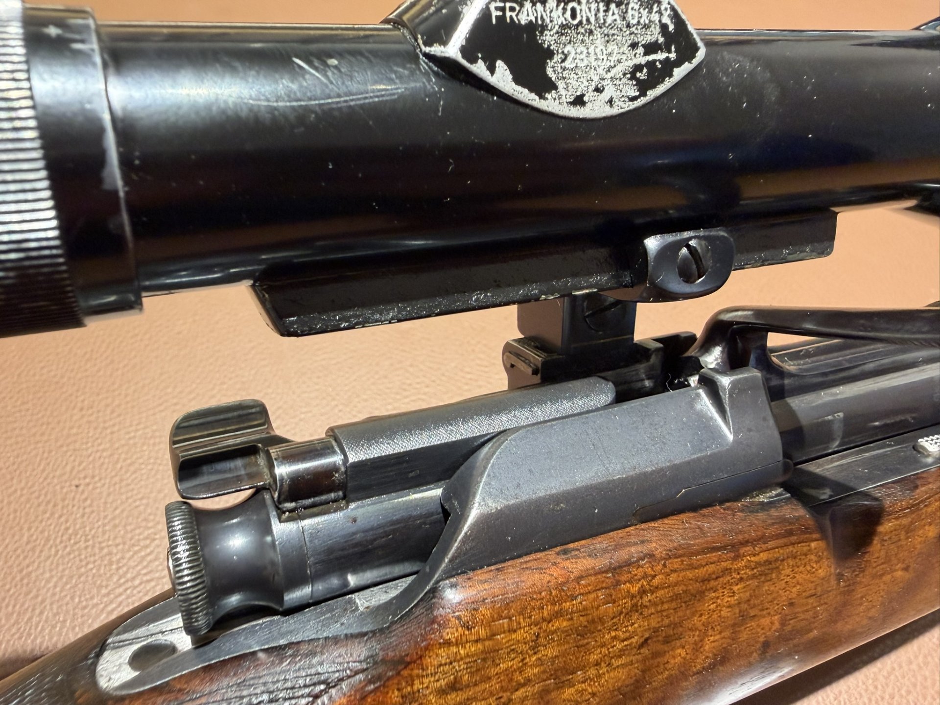 Historischer OEWG Steyr Mehrlader 8 × 57 – Frankonia 6 × 42 – Einhakmontage – Deutscher Stecher – Bild 2