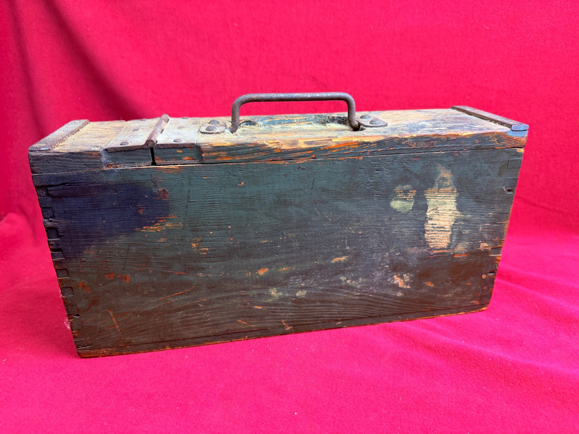 Munitions Kiste Holz, WK I, Teile der Beschriftung vorhanden. – Bild 3