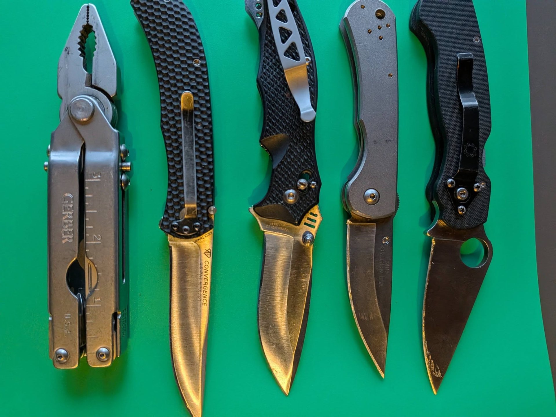 Hochwertiges Taschenmesser Kunvolut mit Spyderco,kershaw,SOG – Bild 2