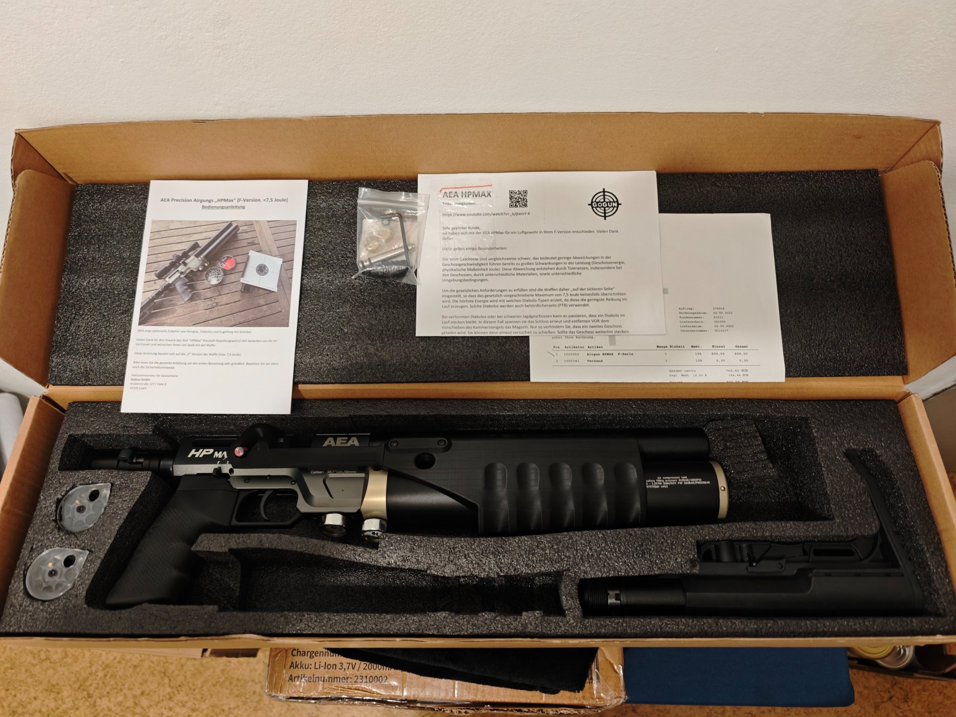 AEA HPMAX mk1 mit Pumpaction-Kit und Kompressor – zdjęcie 1