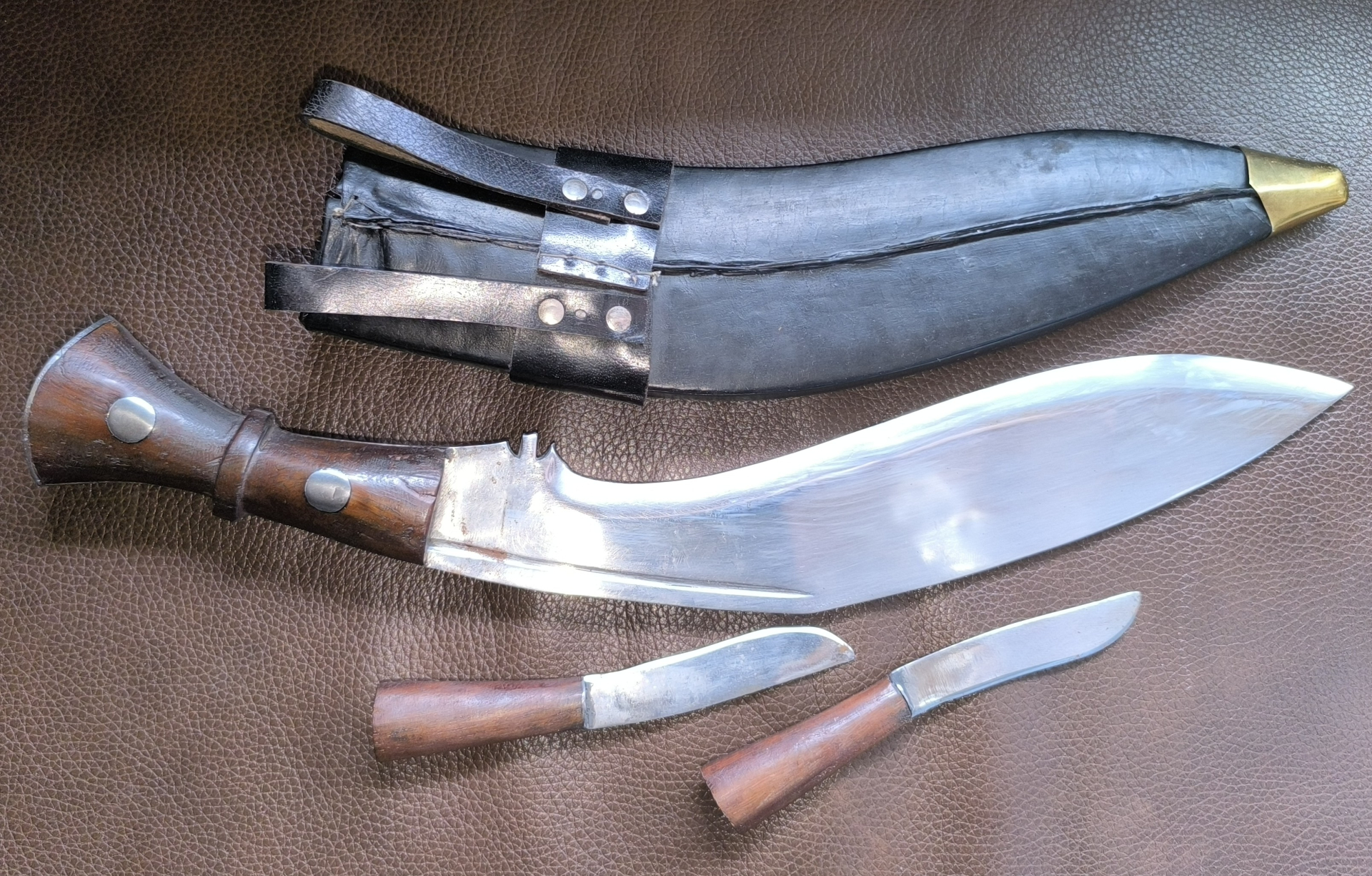 Kukri Khukuri mit Beimessern Schwere Ausführung – Bild 3