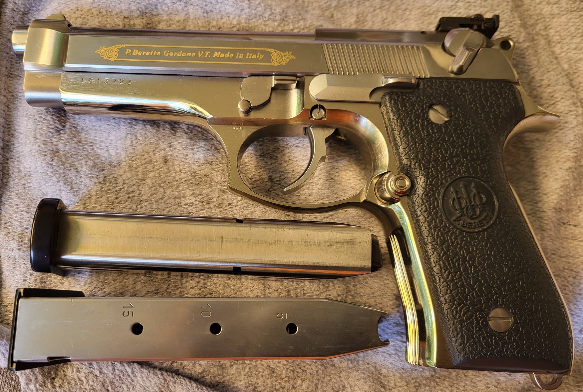 Beretta 92 FS Golden Inox – Full Set! Top Sammlerzustand, überarbeiteter Abzug & Mikrometervisierung – Bild 3