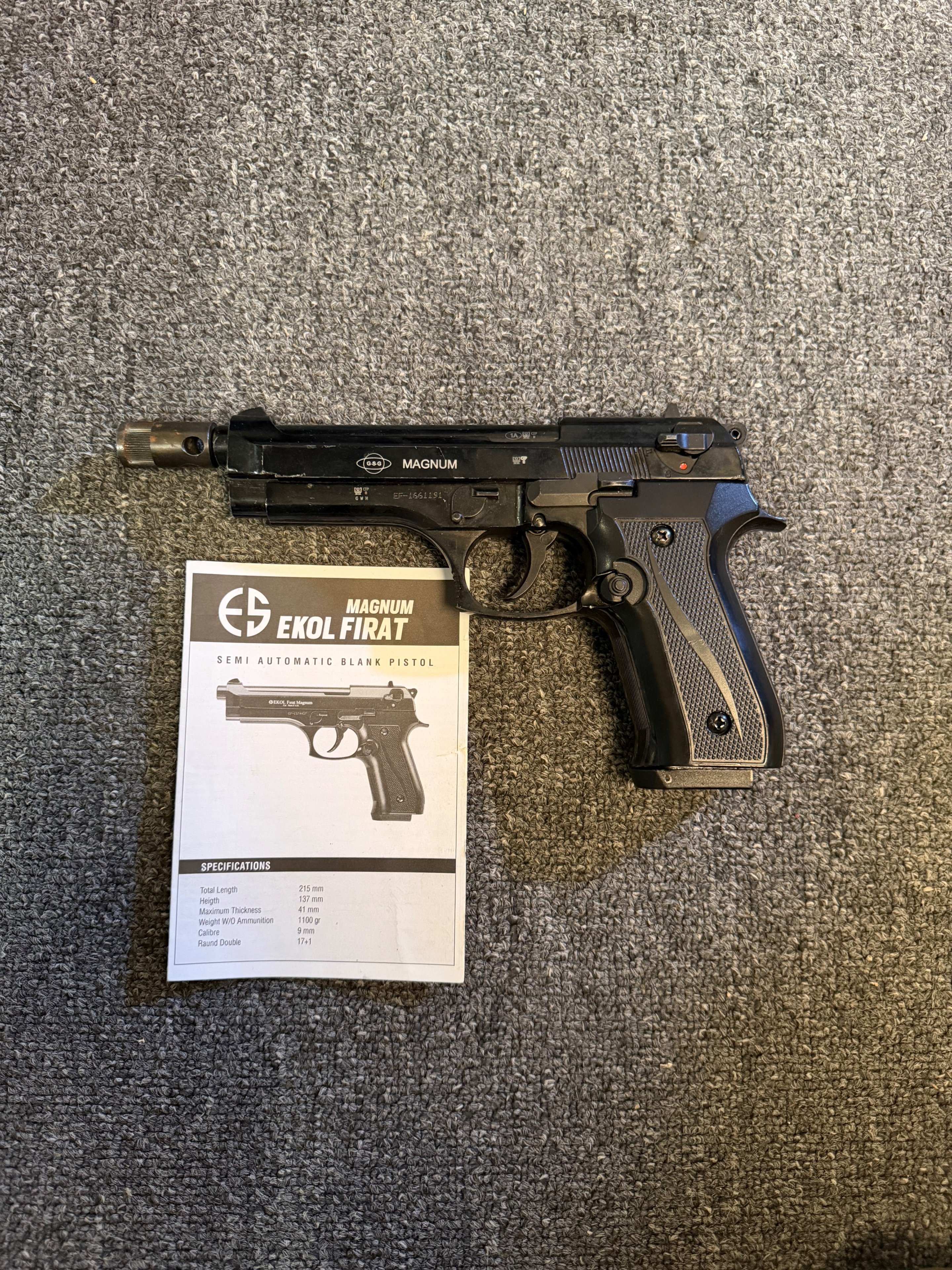 EKOL Firat Magnum Cal.9mm, PTB 973, schwarz – Bild 1