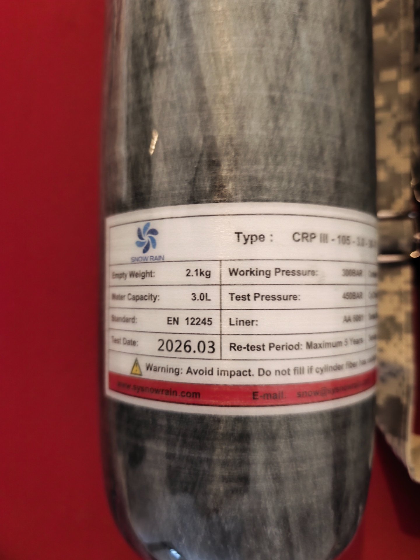 3,0 l PCP Flache mit Ventil und Tasche – Bild 1