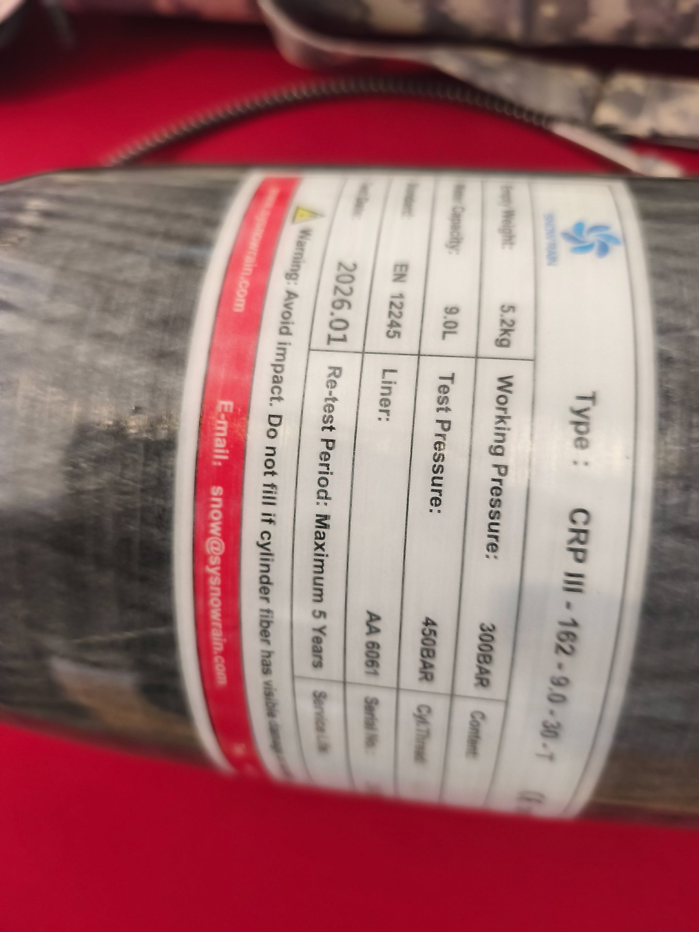 9,0l PCP Flache mit Ventil und Tasche – Bild 1