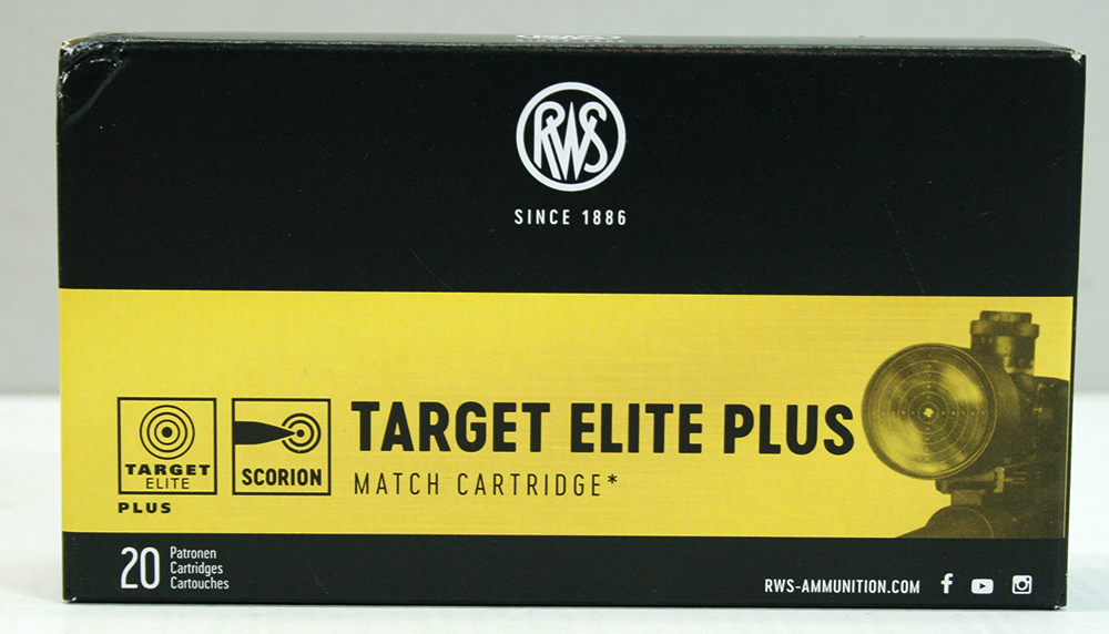20 Schuss RWS TARGET ELITE PLUS RIFLE MATCH MUNITION .223 Rem. 52gr 3,36g SCORION #2411633 Patronen – Bild 1