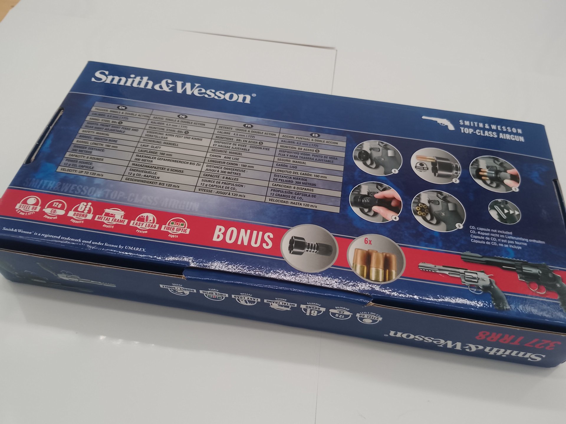 Smith & Wesson 327 TRR8 4,5mm , Chrome Co2 Revolver, Weaverschiene – Bild 3