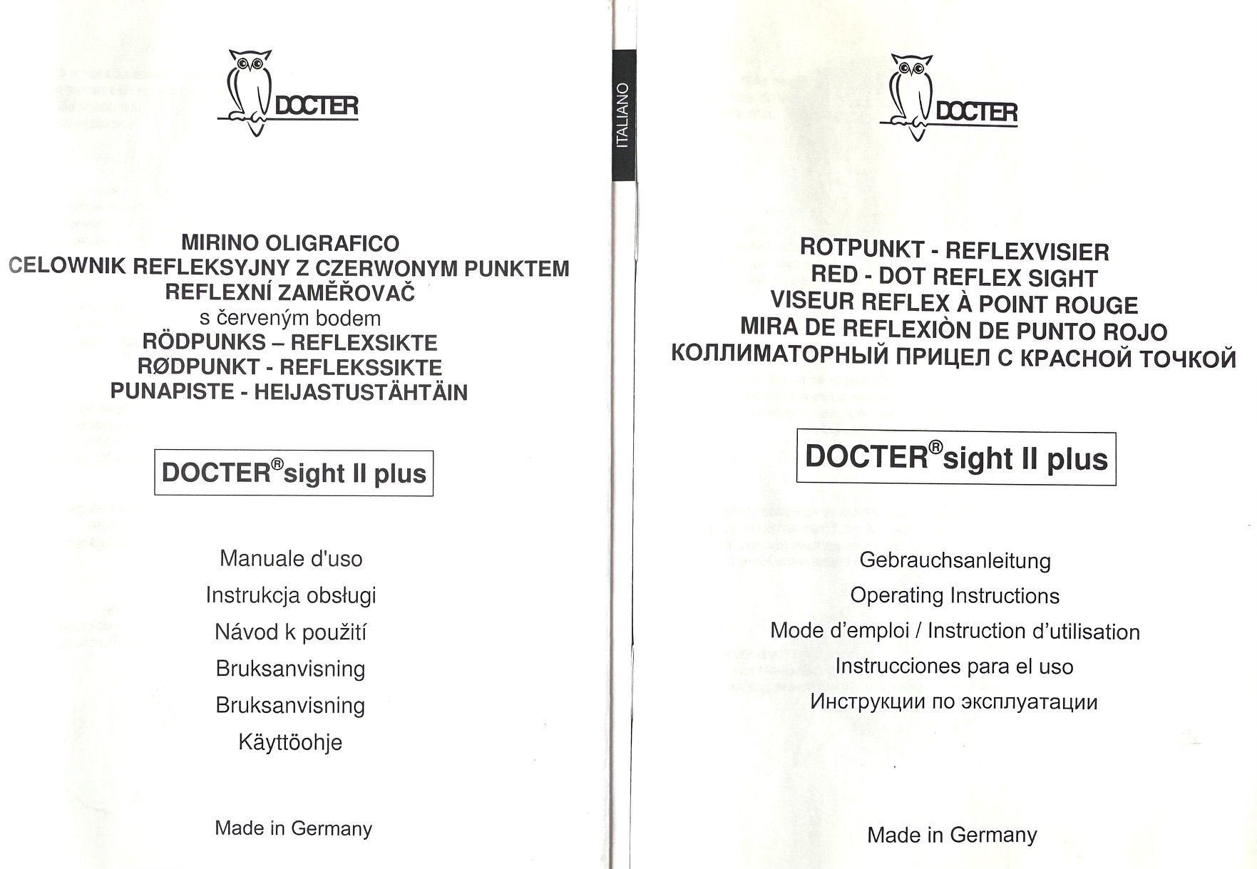 DOCTER sight II 3,5 Rotlicht-Reflexvisier, Verpackung, Werkzeug & Handbuch – Bild 4