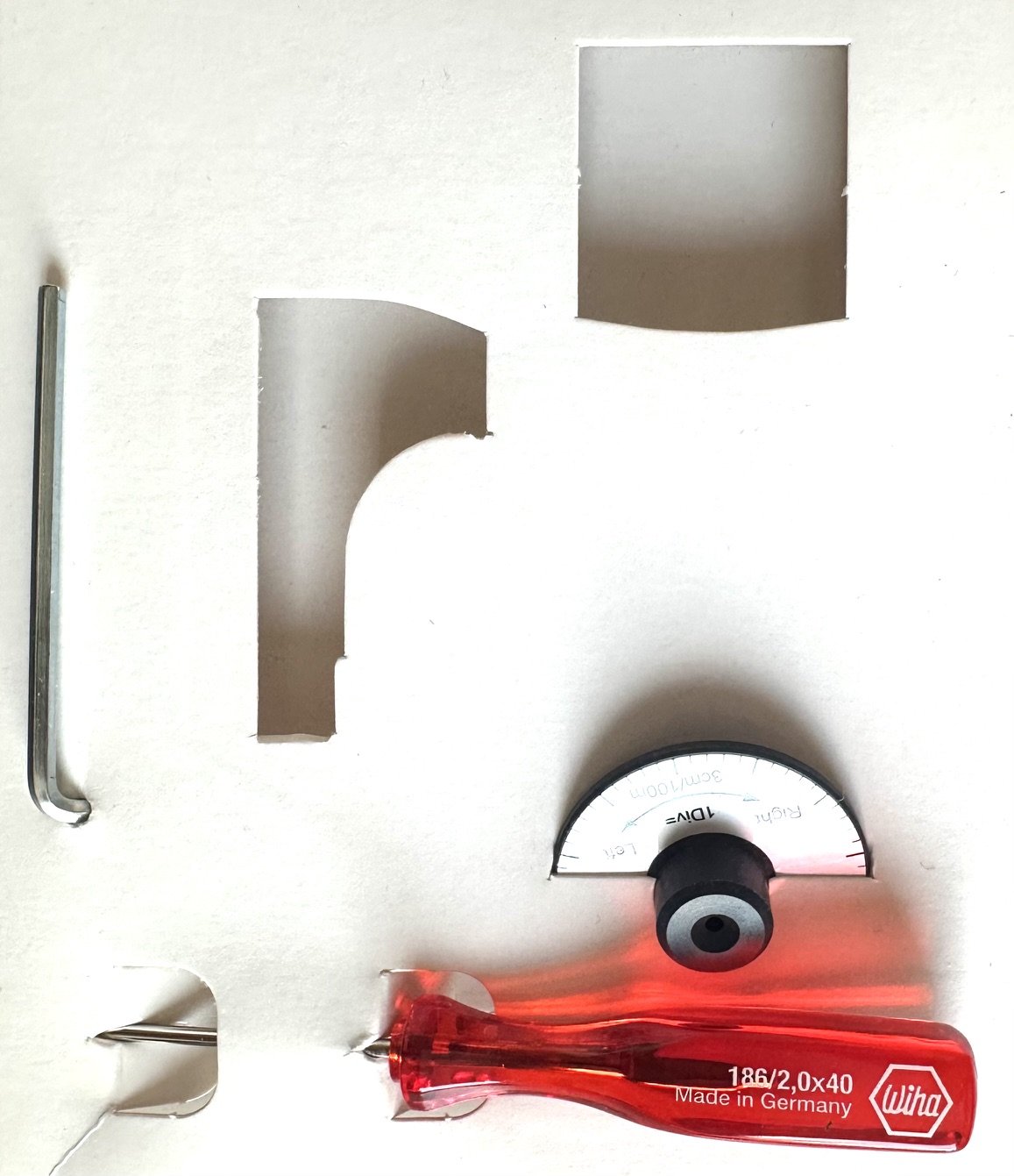 DOCTER sight II 3,5 Rotlicht-Reflexvisier, Verpackung, Werkzeug & Handbuch – Bild 1