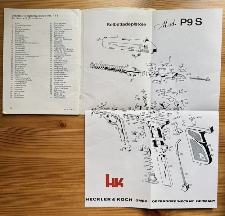 Heckler & Koch HK Mod. P9S Full Set, Schrankwaffe, 9mm – Bild 2