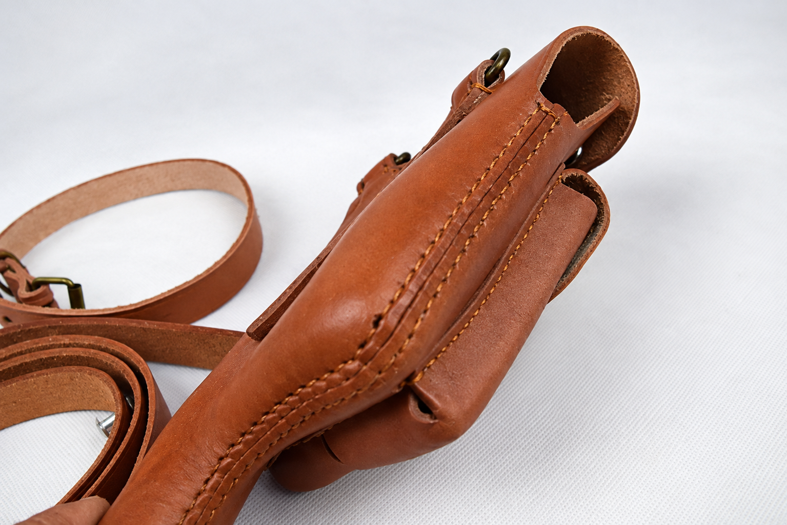 Mauser C96 Broomhandle Schnellfeuer M712 Holster Leder Repro – Bild 2