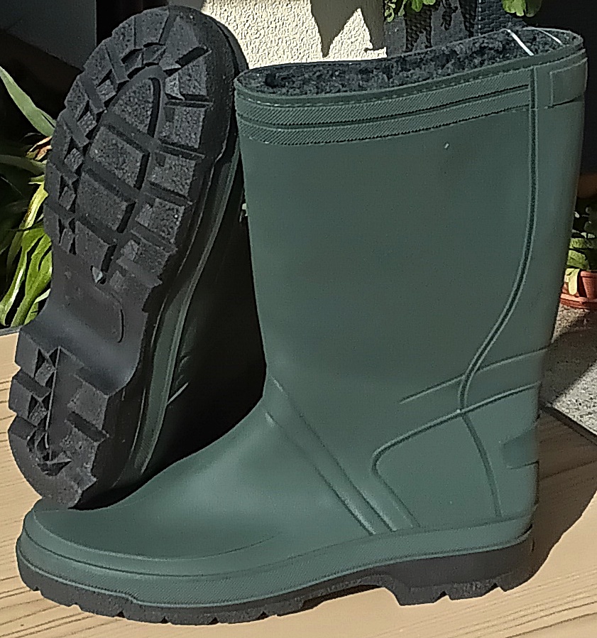 Jagdstiefel Gummistiefel gefüttert Gr. 44 / 45 oliv – Bild 1