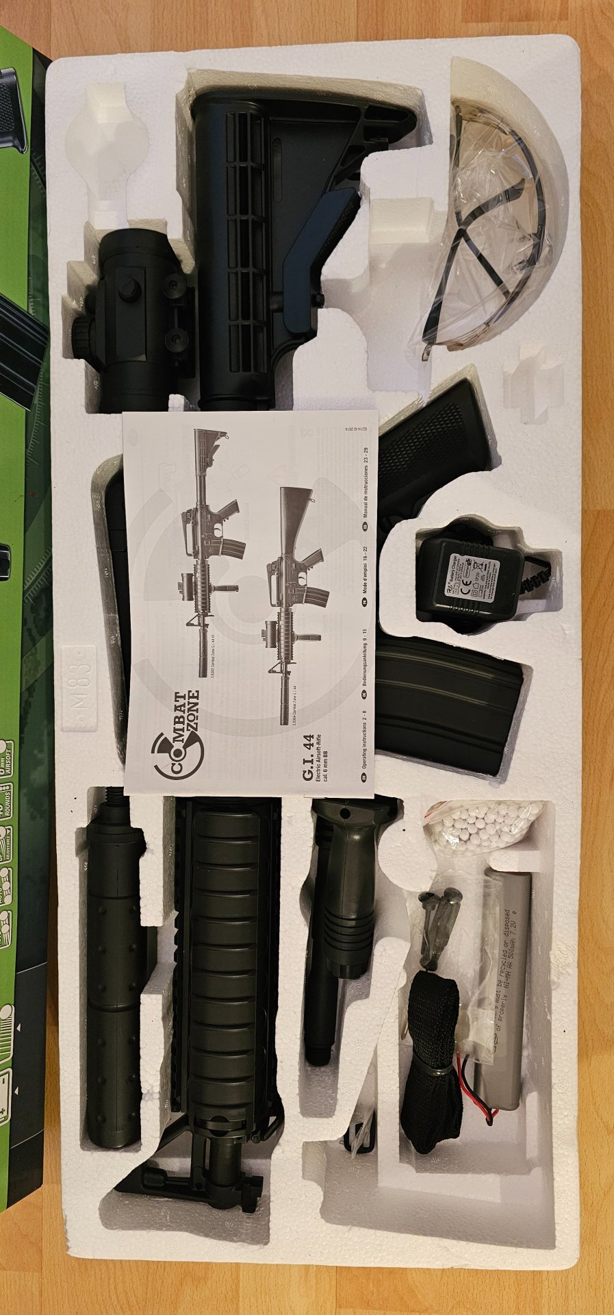 Combat Zone G.I. 44 A1 AEG 6mm Airsoft <0,5J Komplettset + Zubehör OVP – Bild 3