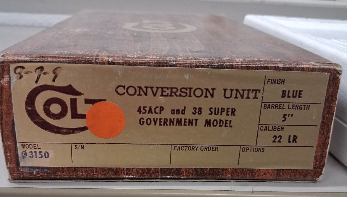 Original Colt Model 3150 Conversion Unit Waffenkarton / Box mit OVP-Etikett & Zubehör – снимка 2